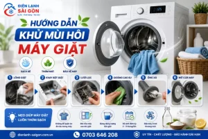 Hướng dẫn khử mùi hôi máy giặt