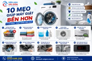 10 mẹo sử dụng máy giặt bền hơn