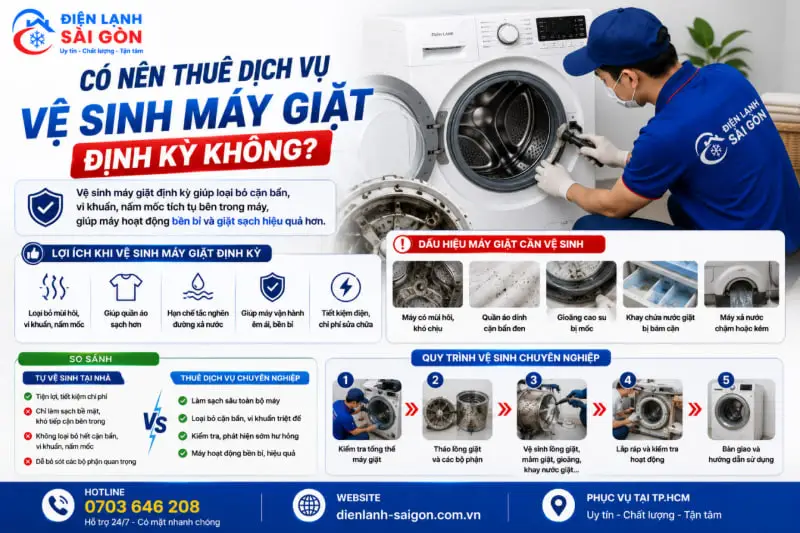 có nên thuê dịch vụ máy giặt không?
