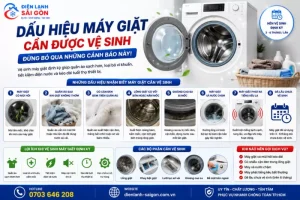 dấu hiệu nhận biết máy giặt cần vệ sinh